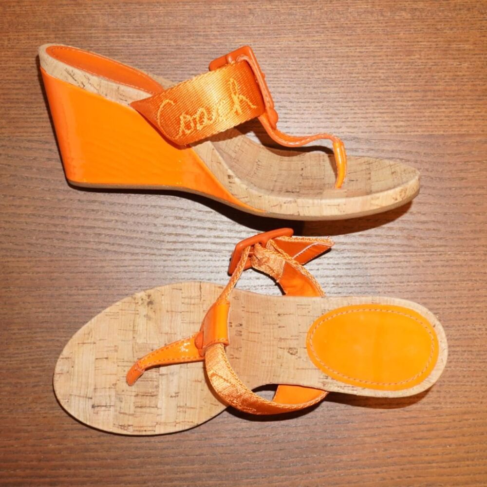 Coach Women's Orange Sandals